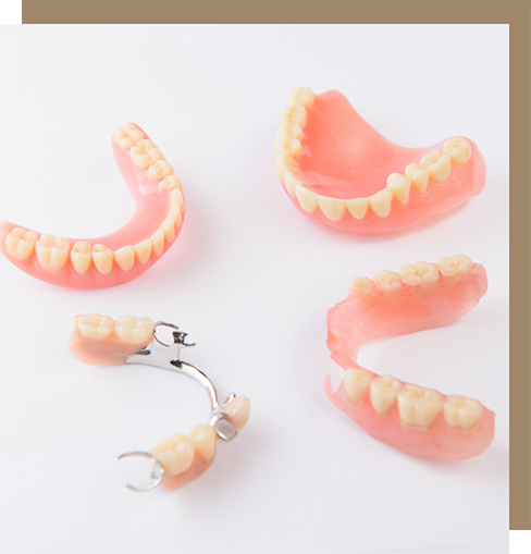 Two full dentures and two partials
