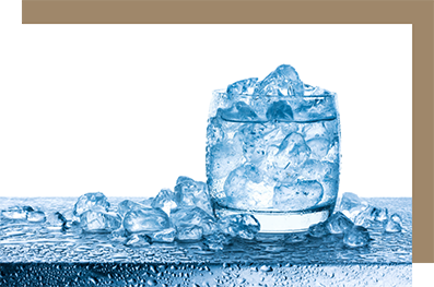 Glass of ice water