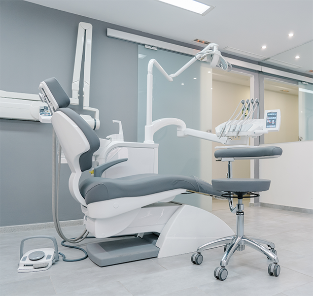 Dental exam chair in a Cocoa Beach dental office