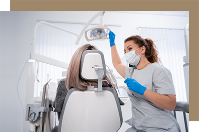Dentist preparing to treat a patient