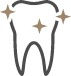 Icon of a sparkling tooth