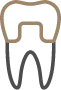 Icon of a tooth with a dental crown