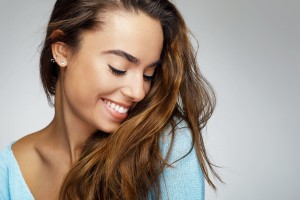 woman smiling, white smile, beautiful bright smile