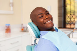 young man in the dental chair