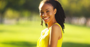 portrait of a smiling woman