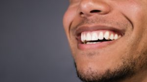 close-up of man's smile